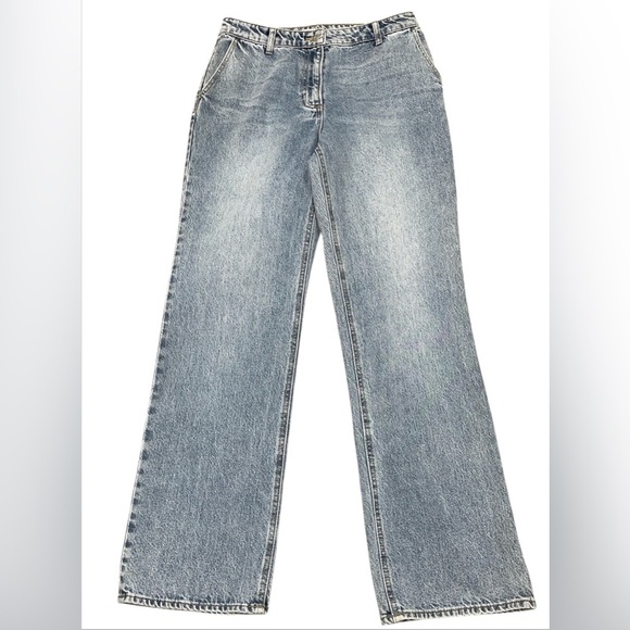 H&M Classic Blue Women's Wide Leg Jeans Size 8 - Picture 1 of 3